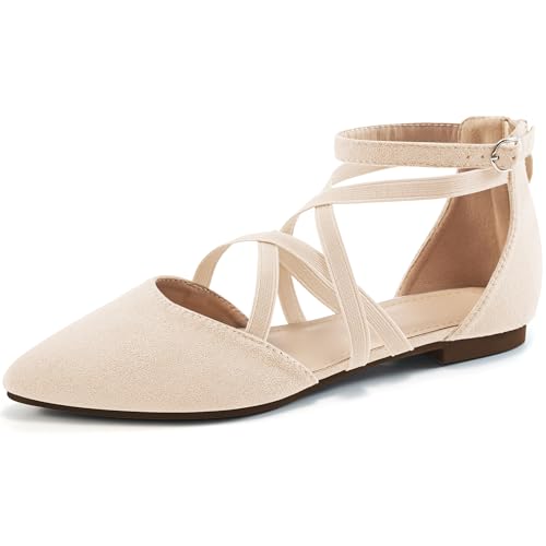 Image of Reimferce Womens Ballet Flats for Wedding: Comfortable Dress Work Flat for 2026 - Ladies Dressy Zipper Walking Shoes