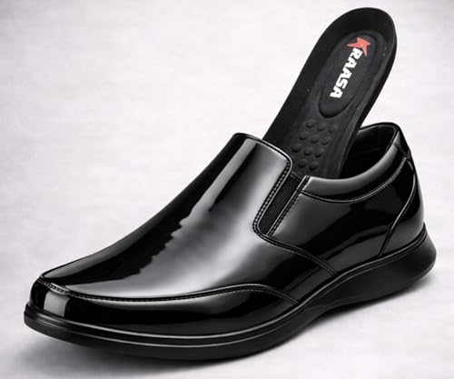 Image of Kraasa Men's Formal Slip-On Shoes | Vegan Leather Upper | Airmix Sole | High Cushioning | Lightweight & Comfortable