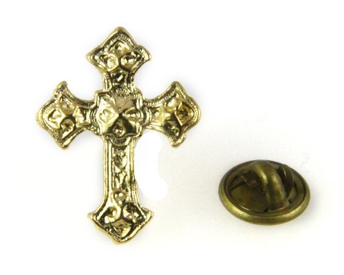 6030096 Christian Cross Lapel Pins Tie Tack Religious Church Worker Volunteer Pin