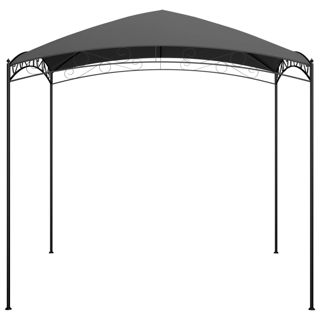 Gazebo 3 x 3 x 2,65 m, antracite, 180 g/m², con struttura in acciaio e tetto rivestito in poliammide, tenda di protezione per feste all'aperto, barbecue e picnic