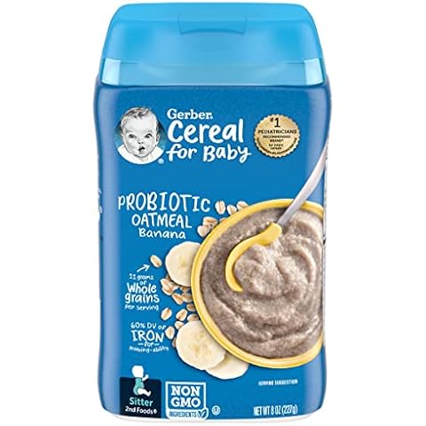Gerber Oatmeal Banana Cereal, Probiotic, 227g (8oz) Cover