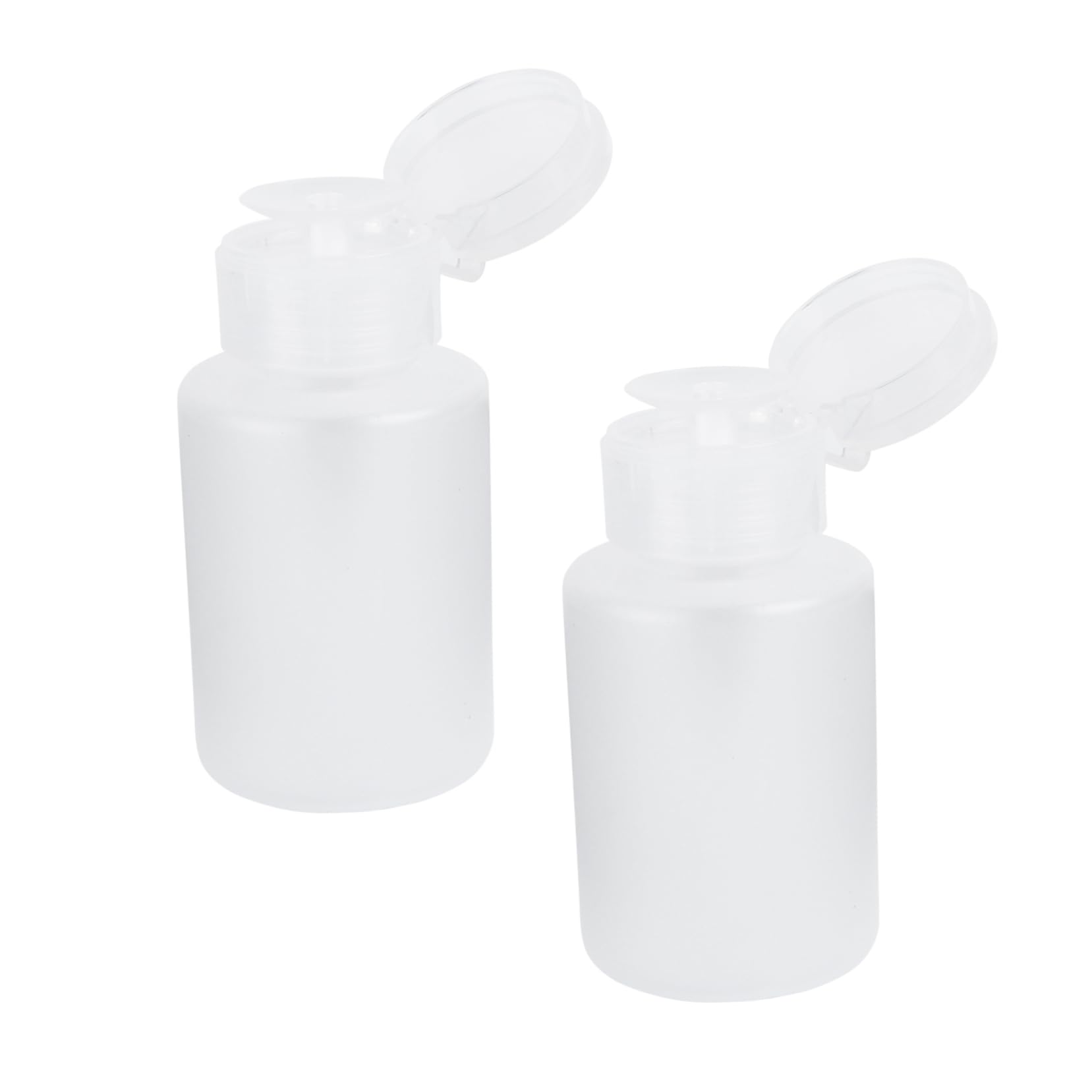 Didiseaon 2 Pack Push down Dispenser Bottles Nail Polish Remover Storage Box 120ml Manicure Pressed Storage Container for Nail Accessories