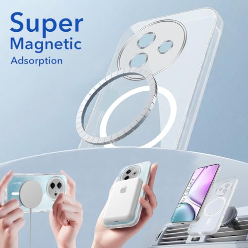 Image of Jkobi Lifetime Anti-Yellow MagSafe Compatible Clear Back Cover Case for Vivo Y39 (Sleek Hard Crystal | Shockproof and Camera Protection)