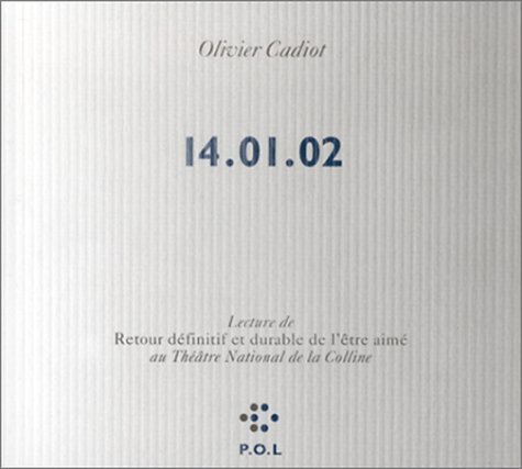 14.01.02 Lecture De Retour CADIOT,OLIVIER