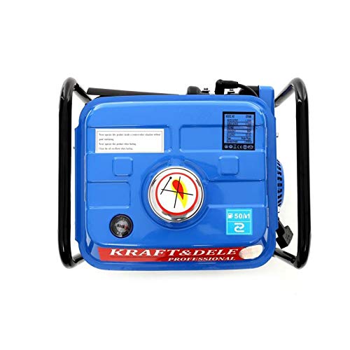 Generador de corriente de 1200 W, 2 CV, 230 V, 12 V, silencioso, generador de corriente de gasolina, 1 fase para jardín, garaje, camping Kraft&Dele KD109