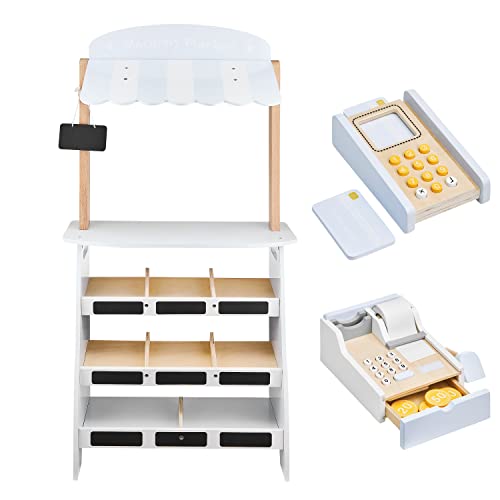 mamabrum Supermercado Juguete Madera con Caja Registradora