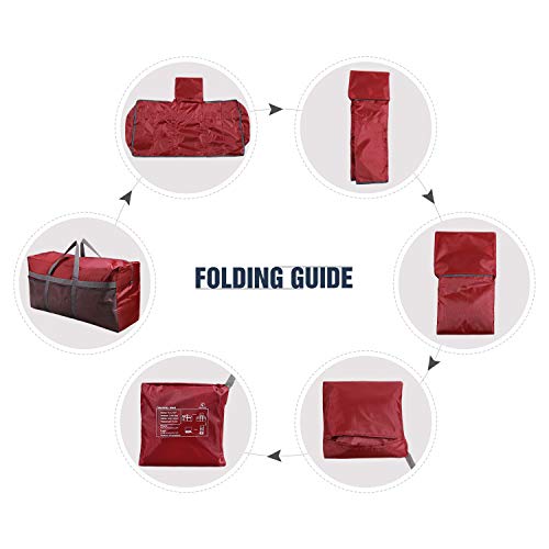REDCAMP 96L Extra Large Duffle Bag Lightweight, Water Repellency Travel Duffle Bag Foldable for Men Women, Wine Red
