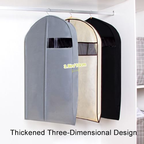 Durable Home Garment Bag, Garment Bags for Hanging Clothes, Suit Bags with Clear Window, for Closet Storage(Green,47.2in/120cm)4