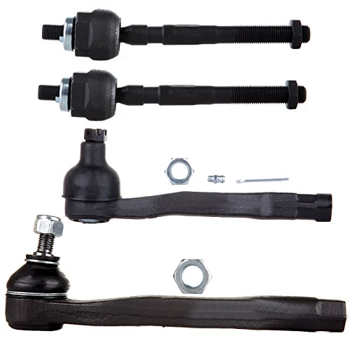 ECCPP Inner Tie Rod End Outer Tie Rod End 1994-1997 for Acura Integra 1992-1995 for Honda Civic 1993-1997 for Honda Civic del Sol 4pcs EV299 ES2946L ES2943R