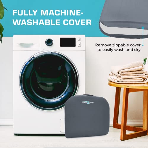 Xtreme Comforts Seat Cushions | Office Chair Cushions for Desk, Car, Wheelchair| Ergonomic Memory Foam Seat Cushion for Support & Comfort | Helps Improve Sitting Posture for Work & Body Relief