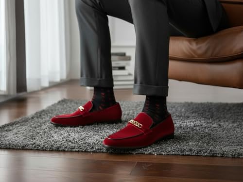 Image of Men's Vintage Velvet Designer Classic Dress Tuxedo Smoking Slipper Loafer Slip On Shoes Arthur-02