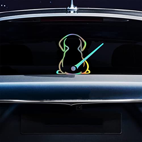 Iprokiu Cartoon Cute Animal Puppy Car Sticker Funny Dog Moving Tail Waving Wiper Sticker Rear Window Wiper Decal Windshield Sticker Waterproof Vinyl Decals Decoration For Car Wiper (Dazzle Color) #TOP1