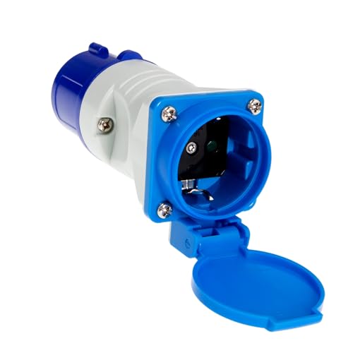 feletec Adapter CEE auf Schuko IP44, Camping Strom Adapter 230V 16A 3.500W feletec Adapter CEE auf Schuko IP44, Camping Strom Adapter 230V 16A 3.500W