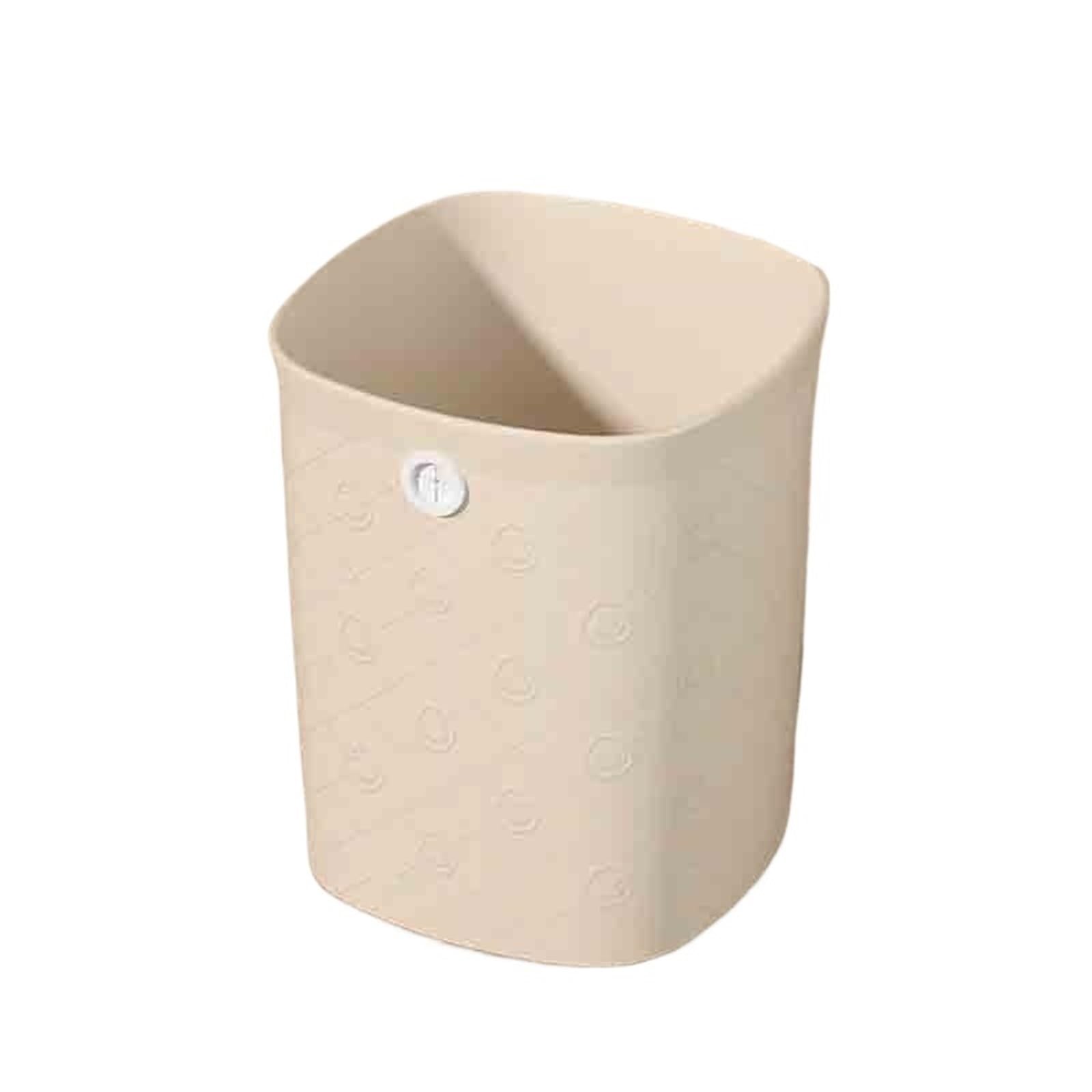 Waste Bins Garbage Bin Large Kitchen Bathroom Dedicated Bedroom Living Room Dormitory Office(Beige)