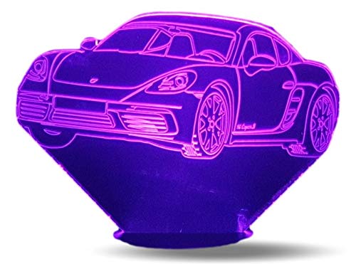 Lampe 3D POR 718 Cayman veilleuse LED deco chambre luminaire ambiance 7 couleurs