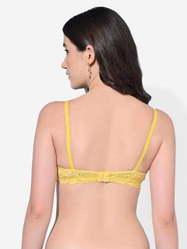 Image of FIMS - Fashion is my style Women Cotton Blend Padded Non-Wired Everyday Bra Pack of 1 Cup- B Multicolor