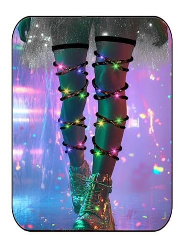 Rave Leg Wraps Elastic Light Up Straps Plus Size Neon Garter EDC Outfit Concert Coachella Accessories for Women