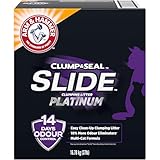ARM & HAMMER Platinum Cat Litter Slide, EXTRA STRENGTH Odour Control with 14 Days of Odour Control, Multi-Cat, Hard Clumping Clay, 99.99% Dust Free Value Size 16.78kg (Pack of 1)