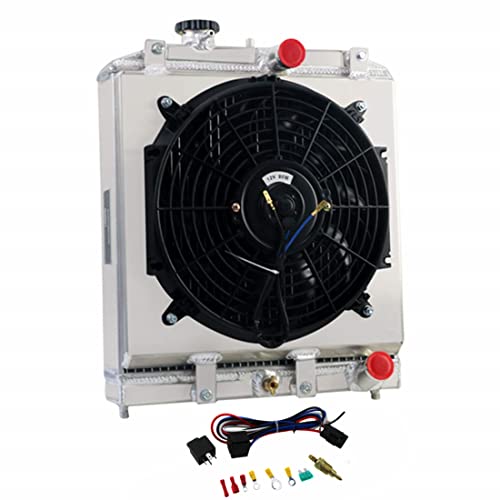 CoolingSky 62MM 4 Row Core Aluminum Radiator +12