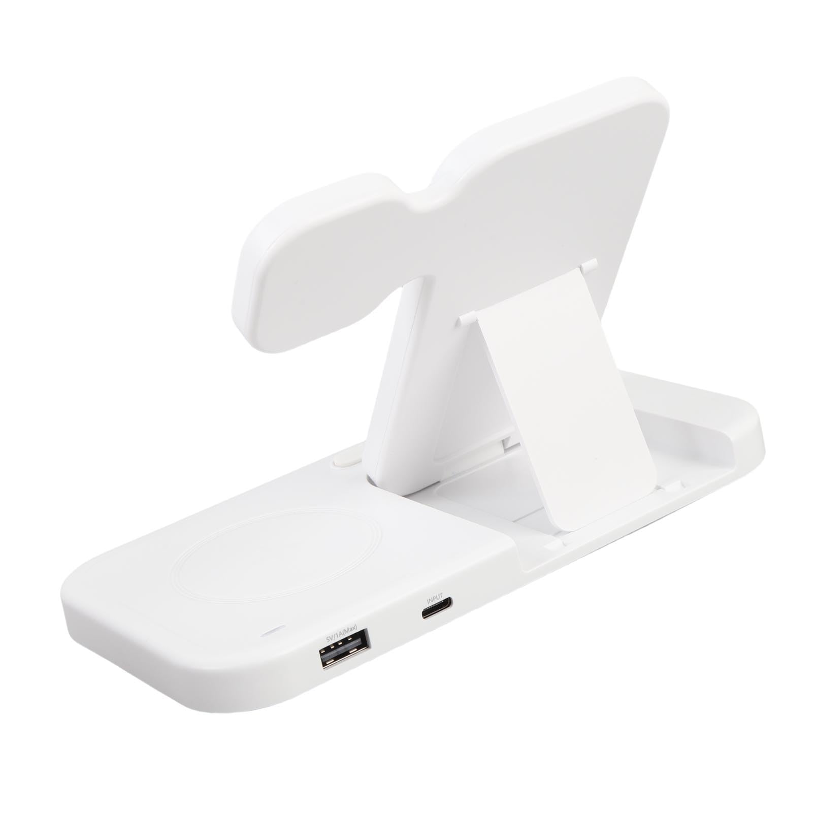 Cryfokt Stazione di Ricarica Wireless 4 in 1 per Smartphone, Orologio e