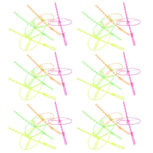 ibasenice Lot de 40 Jouets Libellules en Bambou à Volant D'inertie Rotatif pour Garçon et Filles, Couleur Aléatoire, Dimensions Adaptées, Volant Extérieur Interactif pour Garçons