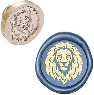 CRASPIRE Wax Seal Stamp Head Lion Removable Sealing Brass Stamp Head for Creative Gift Envelopes Invitations Cards Decoration