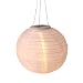 Candy 12" White Oriental Style Solar Nylon Rechargable Outdoor Decorative Lantern with 3 LED's