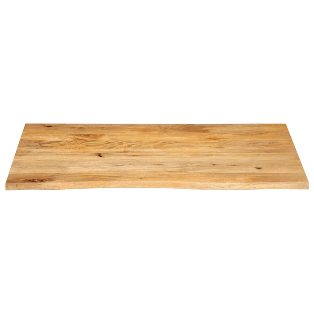 Homgoday Dessus de Table à Bord Vivant 120x60x2,5cm Bois Massif manguier, Plateau de Table pour Table à Manger, Bureau Réglable en Hauteur, Table de Bar, Table Basse A