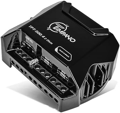 Timpano TPT-500.4 Mini Compact 4 Channel Car Audio Amplifier 400W 2 Ohm