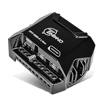 Timpano Amplificador para Auto de 4 Canales de Audio 4 x 125 Vatios 2 Ohmios, TPT-500.4 Pequeño Amplificador de 4 Canales de 12 Voltajes de Rango Completo Clase D Mini Puenteable para Auto de 4