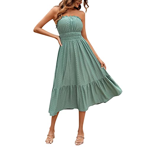 Robe d'été à épaules dénudées idéale pour vos vacances à la mer