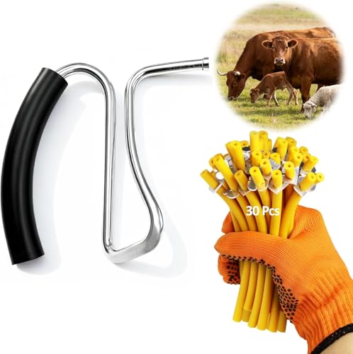 California Castration Stainless Steel Bander & Bands (30 pack) Bloodless Castration Banding Tool with Gloves Only for Animal Cast Cow Goat Easy to Use (4.7)