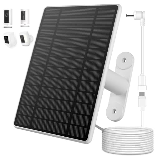 Solar Panel for Ring Camera, 6W Solar Charger for Ring Stick Up Cam Plus/Pro & Spotlight Cam Battery...