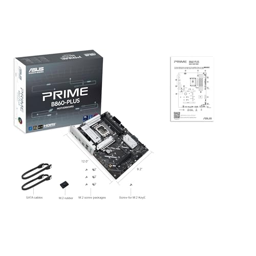 PRIME B860-PLUS-CSM, Scheda Madre Intel ATX, 8+1+1+1 Fasi di Alimentazione, Slot DDR5, PCIe 5.0, 3 Slot M.2, Ethernet Realtek 2.5 GB, DisplayPort, HDMI, USB-C 20 Gbps,  Control Center, Nera - Scheda madre - Immagine 6