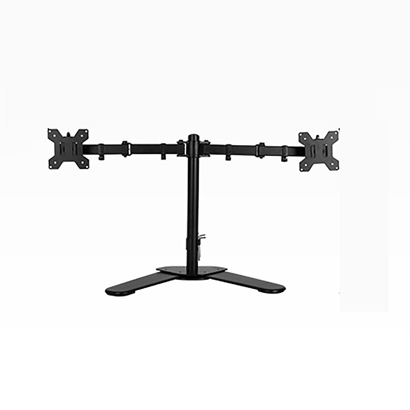 Support de table universel double téléviseur pour un salon moderne et épuré