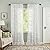 Kotile Lace Curtains 90 Inch Length for Living Room, Country Rustic Floral Sheer Lace Curtains 2 Panels, Rod Pocket Privacy Lace Window Curtains, 52 x 90 Inch, Ivory
