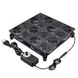 GDSTIME Lüfter 230V Großer Luftstrom 4 x 120mm Kühlung Lüfter 220V Lüfter AC Angetrieben Geschwindigkeit Kontrolle DC 3V -12V für Router Arbeitsplatz Auspuff Belüftung Lüftertausch