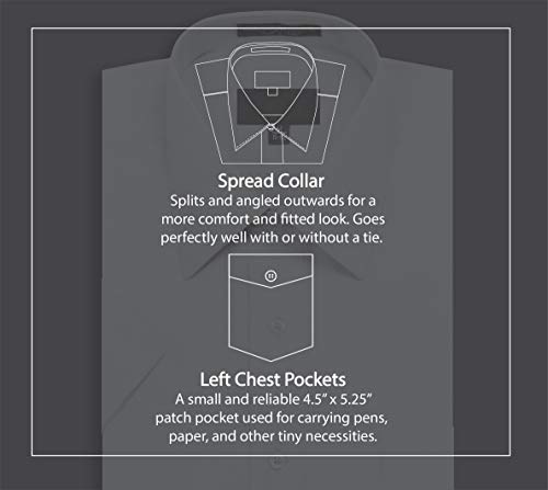 Allsense Men’s Regular-Fit Short-Sleeve Dress Shirt, Royal Blue, 2X-Large - Image 3