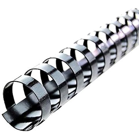 GBC 4400008 Binderücken Plastik (A5, 14 Ringe, 8 mm, 100 Stück) schwarz Cover