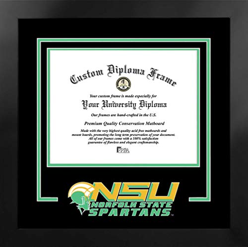 Campus Images NCAA Norfolk State Spartans Unisex Spirit Diploma Manhattan Black Frame with Bonus Lithograph, Black, One Size