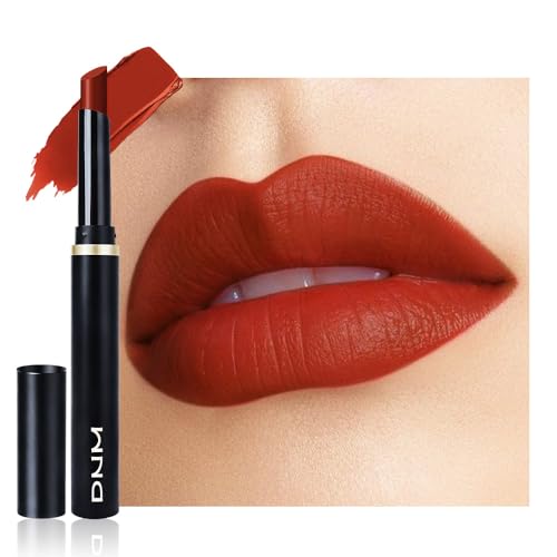 Image of evpct Ruby Red Velvet Matte Lipstick, High Pigmented Slim Lipstick Long Lasting Waterproof for Women Gift, Velvet Silky Lip Stick Stain Color Makeup Blendable 24 Hours Original Makeup Labiales, 885#
