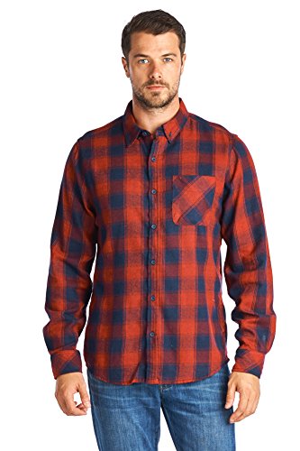 Sleeve Button Down Flannel Plaid Shirt 