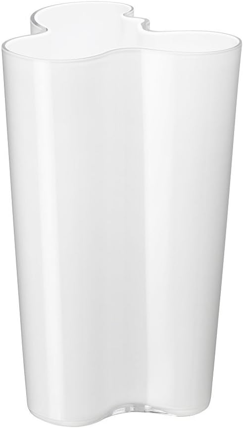 Iittala Finlandia 10-Inch White Glass Vase