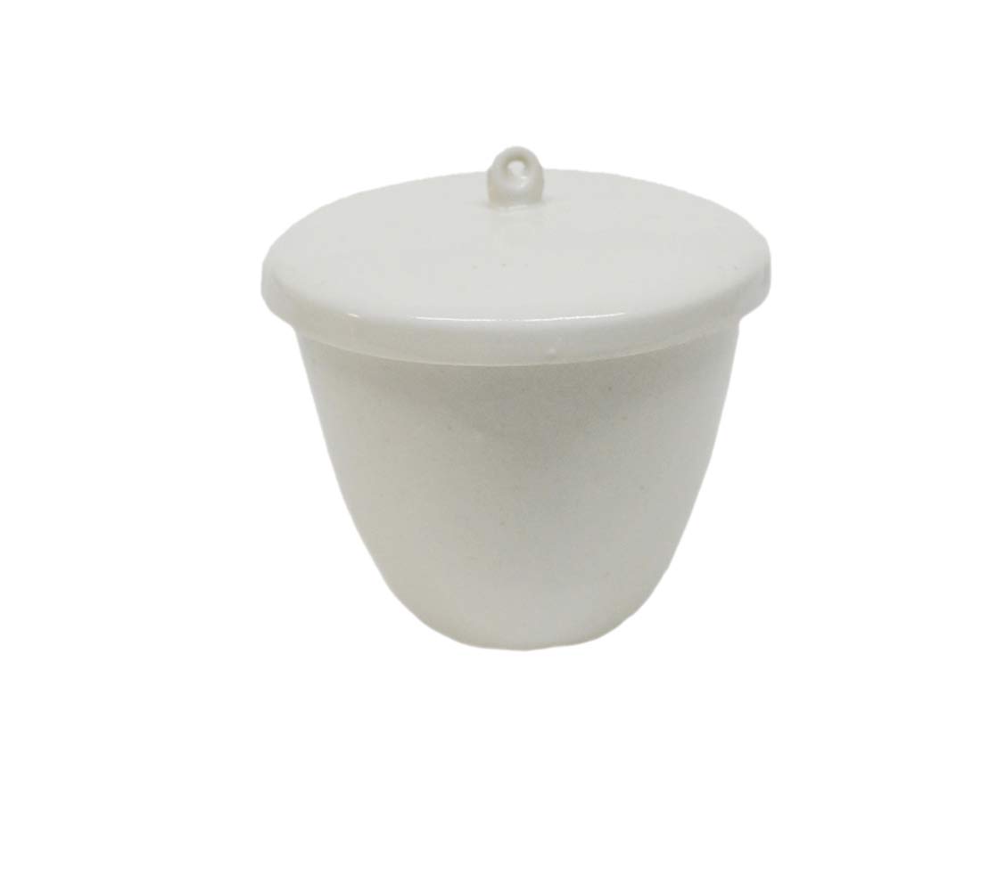 LLF Porcelain Crucible with Lid Cover Lab Crucible (20ml, 30ml, 40ml, 70ml, 100ml, 200ml, 300ml) (200ml)