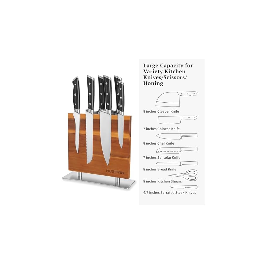 Magnetic Knife Strips without Knives -Kitchen Multifunctional Storage Knife Holder -Magnetic Knife Holder - Magnetic Knife Stand-Cutlery Large Organizer