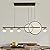 39" Modern Linear LED Chandelier, Dimmable LED Kitchen Island Pendant Light with Remote Control, Black and Gold Modern Chandelier for Dining Room, Adjustable Height Hanging Light Fixture Over Table