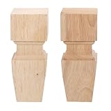 Capacité de charge fiable : les pieds de table en bois massif/pieds de meubles robustes offrent une solidité à toute épreuve, supportant les canapés et bancs lourds pour une utilisation sûre et stable au quotidien. pieds de chaises et de tables en bois