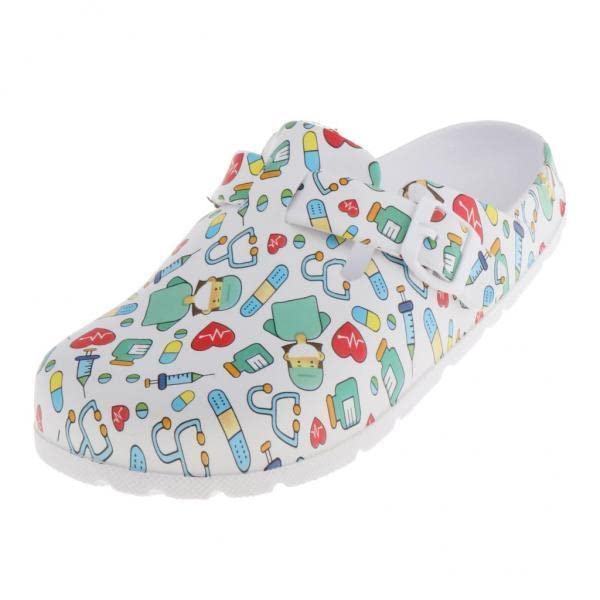 2xWOMENS Print Nursing Shoes Work Shoes Soft Insole Beach Clogs Slippers 36 37|Clothing Shoes & Accessories|Womens Shoes|Occupational-image-9