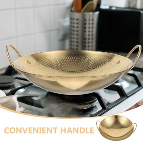 Sartén Wok de acero inoxidable con doble mango miniatura 6