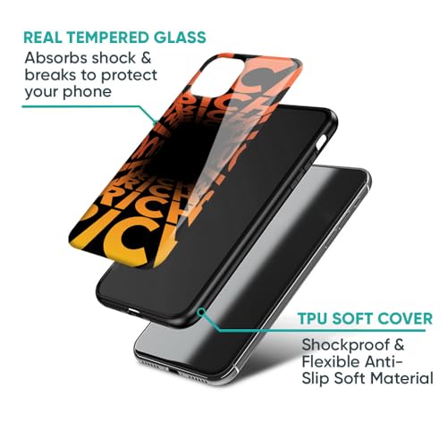 Image of Printed Tempered Glass Back Case Cover Compatible with iQOO Neo 10 5G - Eye Twister Illusion Real Glass case